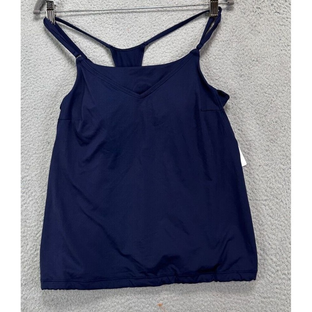 Athleta Bra‎ Cup Womens 34B/C Blue Tankini Top Strap Halter Swimwear Ladies NEW